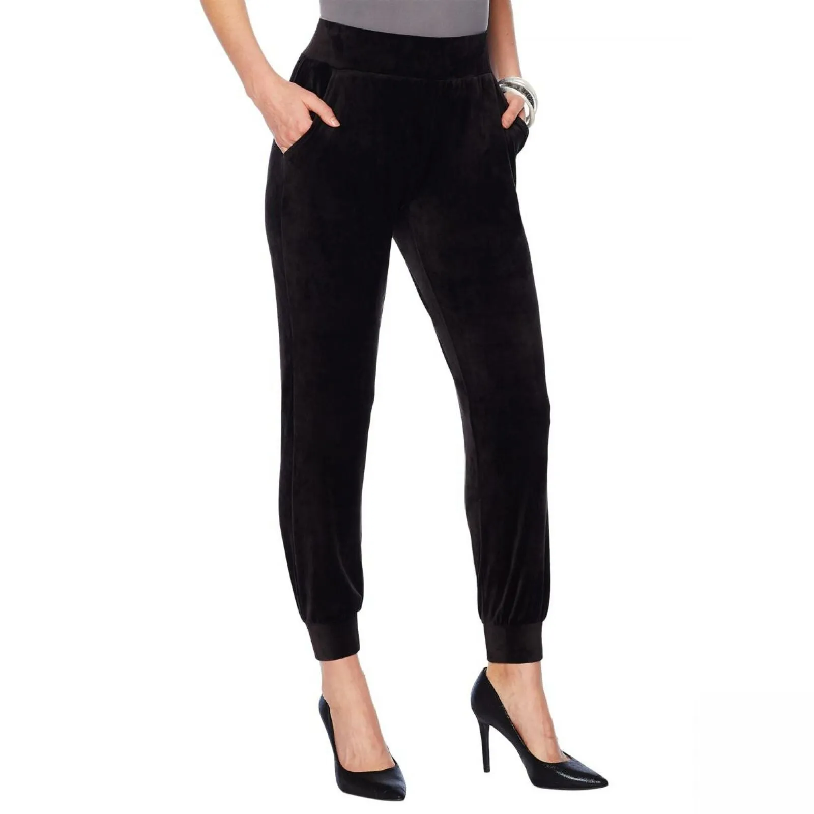 G by Giuliana Women's Pull-On Velour Jogger Pants