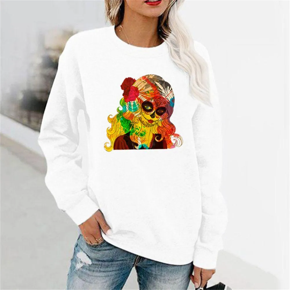 Graphic long Sleeve Shirts Maid