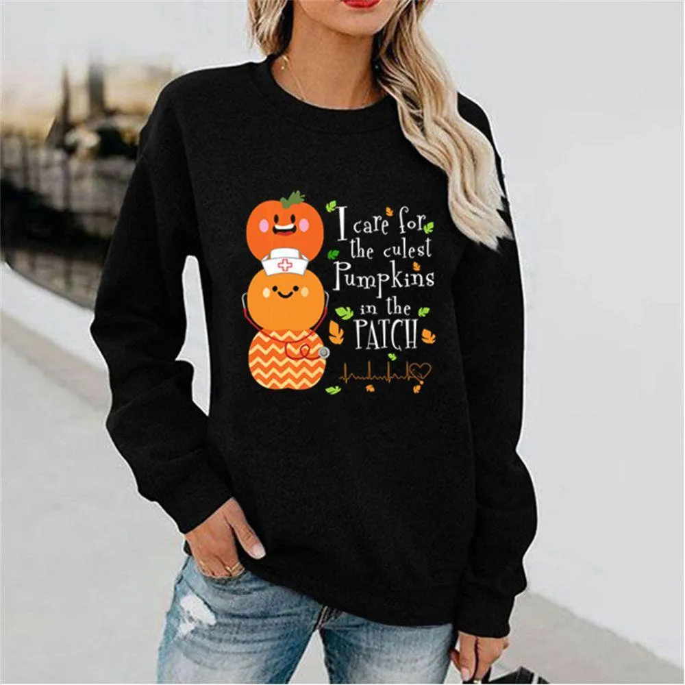 Graphic long Sleeve Shirts Three pumpkins