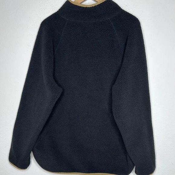 J. Crew Cozy Black Fleece Sweater XL