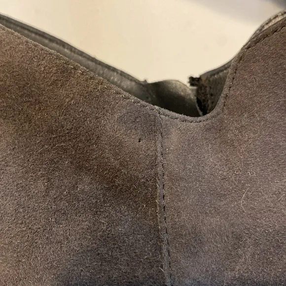Paul Green Jazzy Heeled Ankle Booties Dark Gray/Taupe Suede Size 7.5