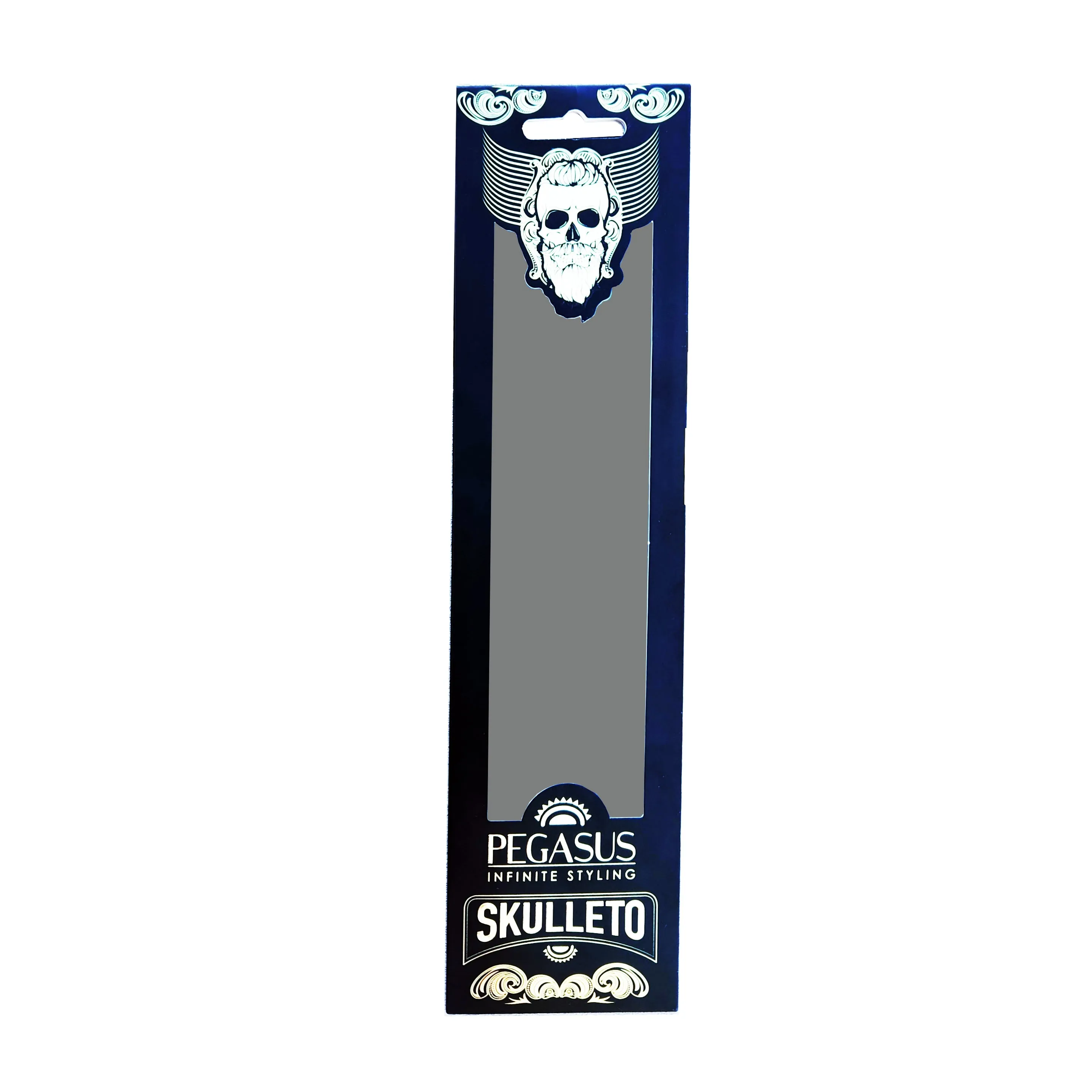 Pegasus Skulleto 210, 8in Hard Rubber  Cutting Comb, Handmade, Seamless, Smooth Edges, Anti Static, Heat and Chemically Resistant, Wet Hair, Everyday Grooming Comb | Peines de goma dura - Gold
